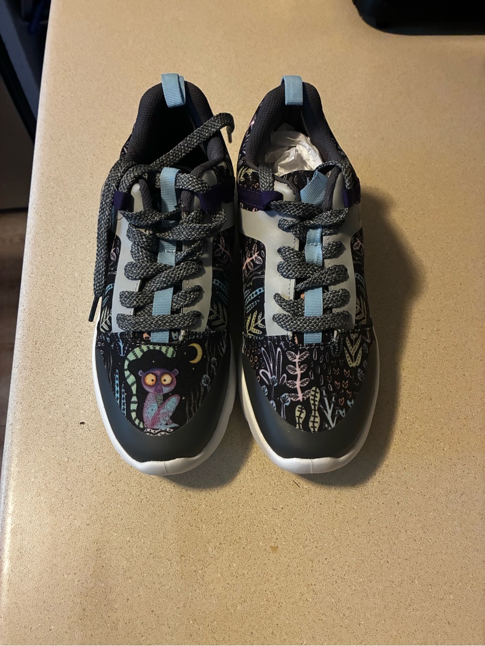 inkkas Black and Light Blue Women’s sneakers